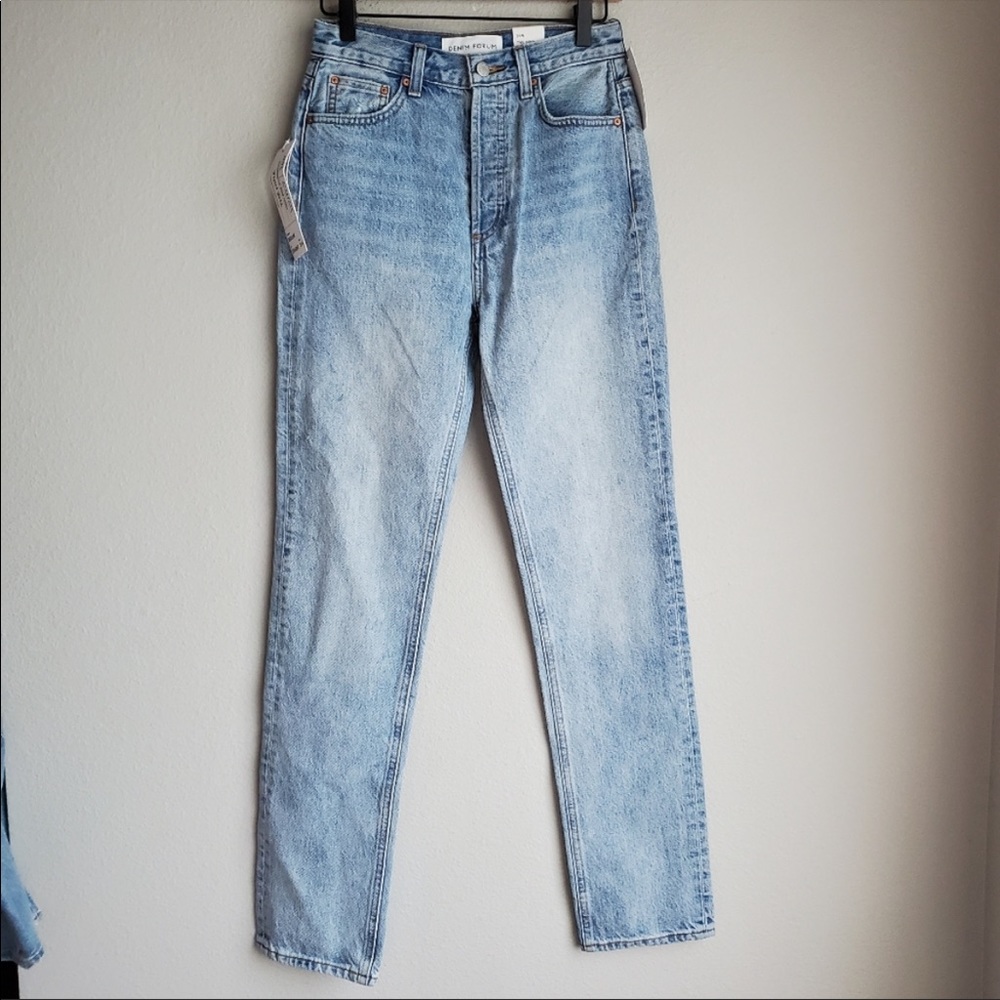Denim Forum The Nina Stovepipe in Tequila Lightly Distressed Long Jeans 23 - Picture 8 of 16